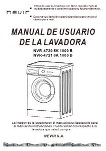 Manual de uso Nevir NVR-4721-6K 1000B Lavadora