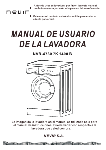 Manual de uso Nevir NVR-4730-7K 1400B Lavadora