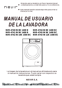 Manual Nevir NVR-4740 8K 1400B Washing Machine