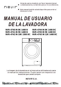 Manual Nevir NVR-4742 10K 1500BC Washing Machine