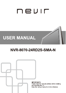 Manual de uso Nevir NVR-8070-24RD2S-SMA-N Televisor de LED