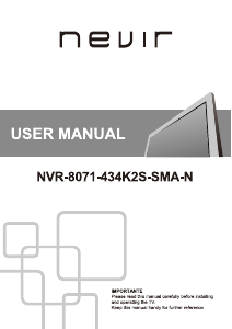 Manual de uso Nevir NVR-8071-434K2S-SMA-N Televisor de LED