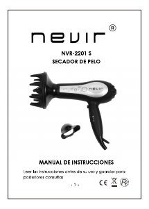 Manual de uso Nevir NVR-2201 S Secador de pelo