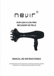 Manual Nevir NVR-2204 S-ION Hair Dryer