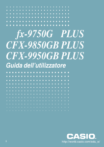 Manuale Casio CFX-9850GB Plus Calcolatrice grafiche