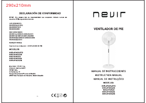 Manual de uso Nevir NVR-VP40R-BG Ventilador