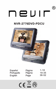 Manual de uso Nevir NVR-2776DVD-PDCU Reproductor DVD