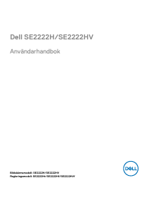 Bruksanvisning Dell SE2222H LCD skärm