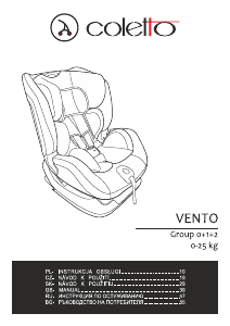 Instrukcja Coletto Vento Fotelik samochodowy