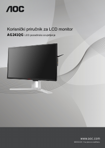 Priručnik AOC AG241QG LCD zaslon