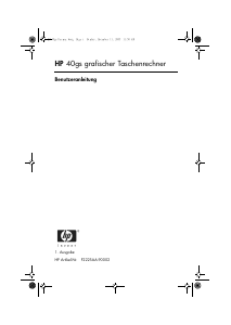 Bedienungsanleitung HP 40gs Grafikrechner