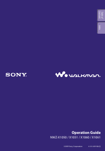 Handleiding Sony NWZ-X1061 Walkman Mp3 speler