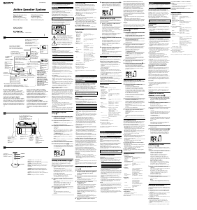 Mode d’emploi Sony SRS-DZ10 Haut-parleur