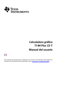 Manual de uso Texas Instruments TI-84 Plus CE-T Calculadora gráfica