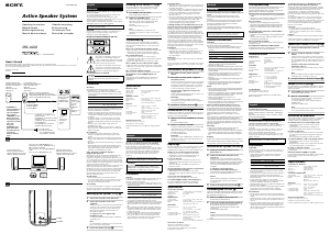 Mode d’emploi Sony SRS-A202 Haut-parleur