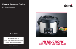 Manual Deni 9780 Pressure Cooker