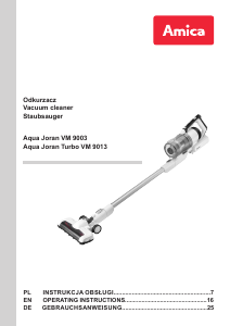 Instrukcja Amica VM 9013 Joran Turbo Odkurzacz