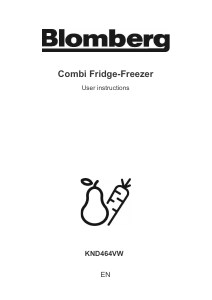 Manual Blomberg KND464V Fridge-Freezer