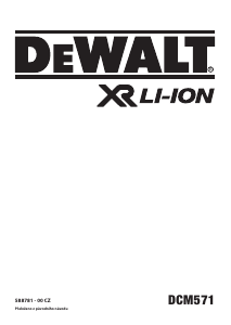 Manuál DeWalt DCM571 Strunová sekačka