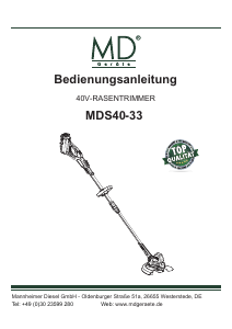 Bedienungsanleitung MD MDS40-33 Rasentrimmer