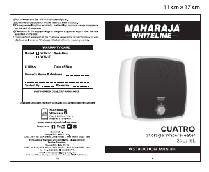 Manual Maharaja Whiteline Cuatro 15 Boiler