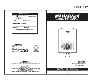 Manual Maharaja Whiteline Ednis 10 Boiler