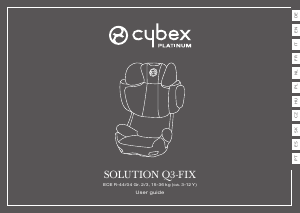 Manuál Cybex Solution Q3-fix Autosedadlo