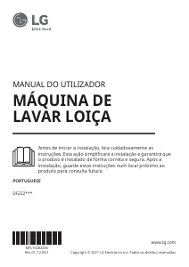 Manual LG DF222FPS Máquina de lavar louça