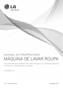 Manual LG F1443KD7 Máquina de lavar roupa