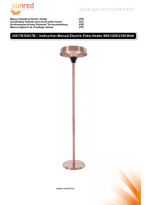 Manual Sunred GS17K Patio Heater