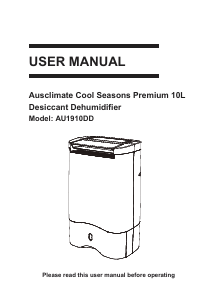 Manual AusClimate AU1910DD Dehumidifier