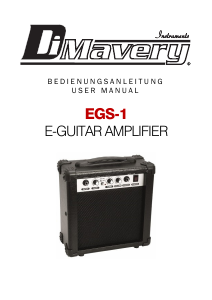 Manual DiMavery EGS-1 Guitar Amplifier