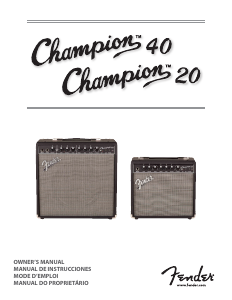 Manual Fender Champion 40 Amplificador de guitarra