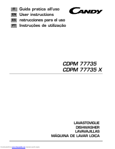 Manuale Candy CDPM 77735 X Lavastoviglie