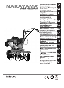 Priručnik Nakayama MB5000 Kultivator