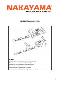 Manual Nakayama PH2500 Hedgecutter