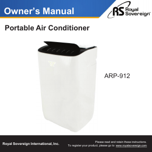 Manual Royal Sovereign ARP-912 Air Conditioner