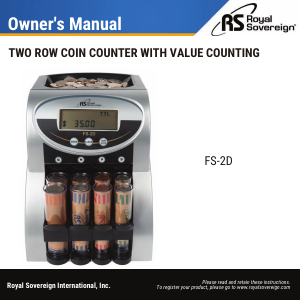 Handleiding Royal Sovereign FS-2N Munttelmachine