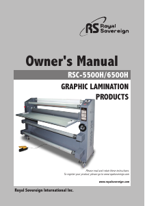 Handleiding Royal Sovereign RSC-6500H Lamineermachine