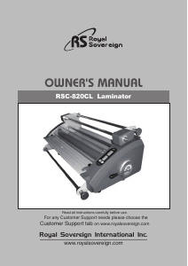 Manual Royal Sovereign RSC-820CLS Laminator