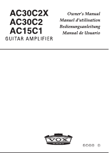 Bedienungsanleitung VOX AC30C2X Gitarrenverstärker