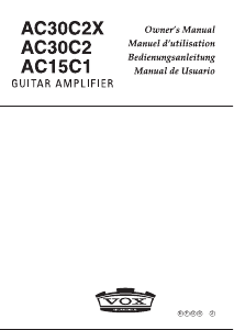 Manual de uso VOX AC30C2 Amplificador de guitarra