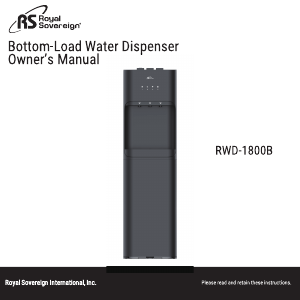 Manual Royal Sovereign RWD-1800B Water Dispenser