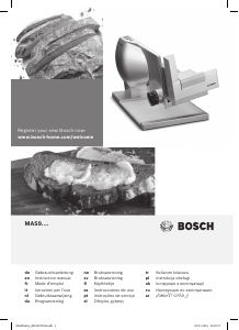 Manual Bosch MAS9555M Fiambreira