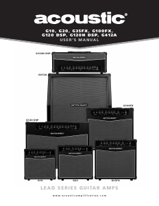 Manual Acoustic G100FX Guitar Amplifier
