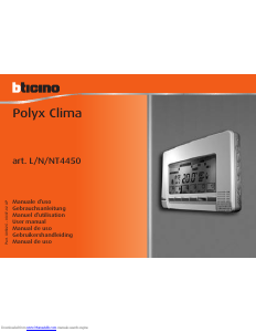 Manual de uso BTicino NT4450 Polyx Clima Termostato