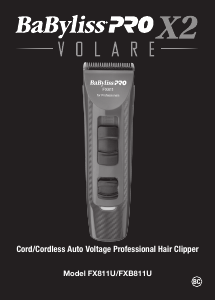 Manual BaByliss FX811U Pro X2 Volare Hair Clipper