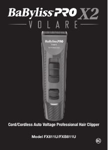 Manual BaByliss FXB811U Pro X2 Volare Hair Clipper