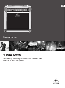 Manual de uso Behringer V-Tone GM108 Amplificador de guitarra