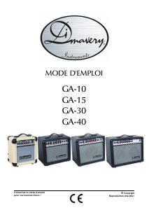 Mode d’emploi DiMavery GA-30 Amplificateur de guitare